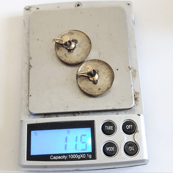 🆕 Vintage Estate 12K Gold Filled Cottagecore Round Etched Scenery Earrings - Picture 6 of 6